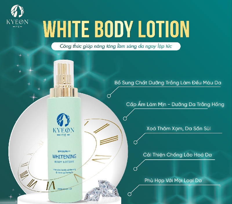 Sữa dưỡng thể trắng da Kyeon Whitening Body Lotion