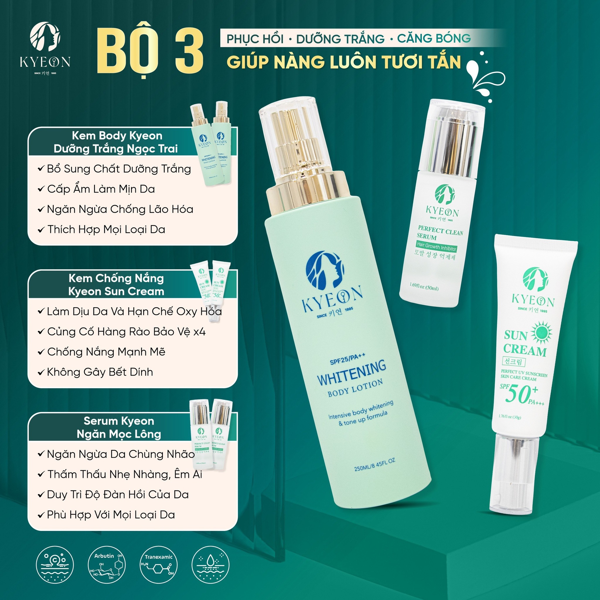 Bộ 3 sản phẩm KYEON – Bí quyết nuôi dưỡng làn da khỏe đẹp từ Á hậu Nguyễn Hoa Vy 2 Bộ 3 sản phẩm KYEON – giải pháp toàn diện cho làn da Việt.