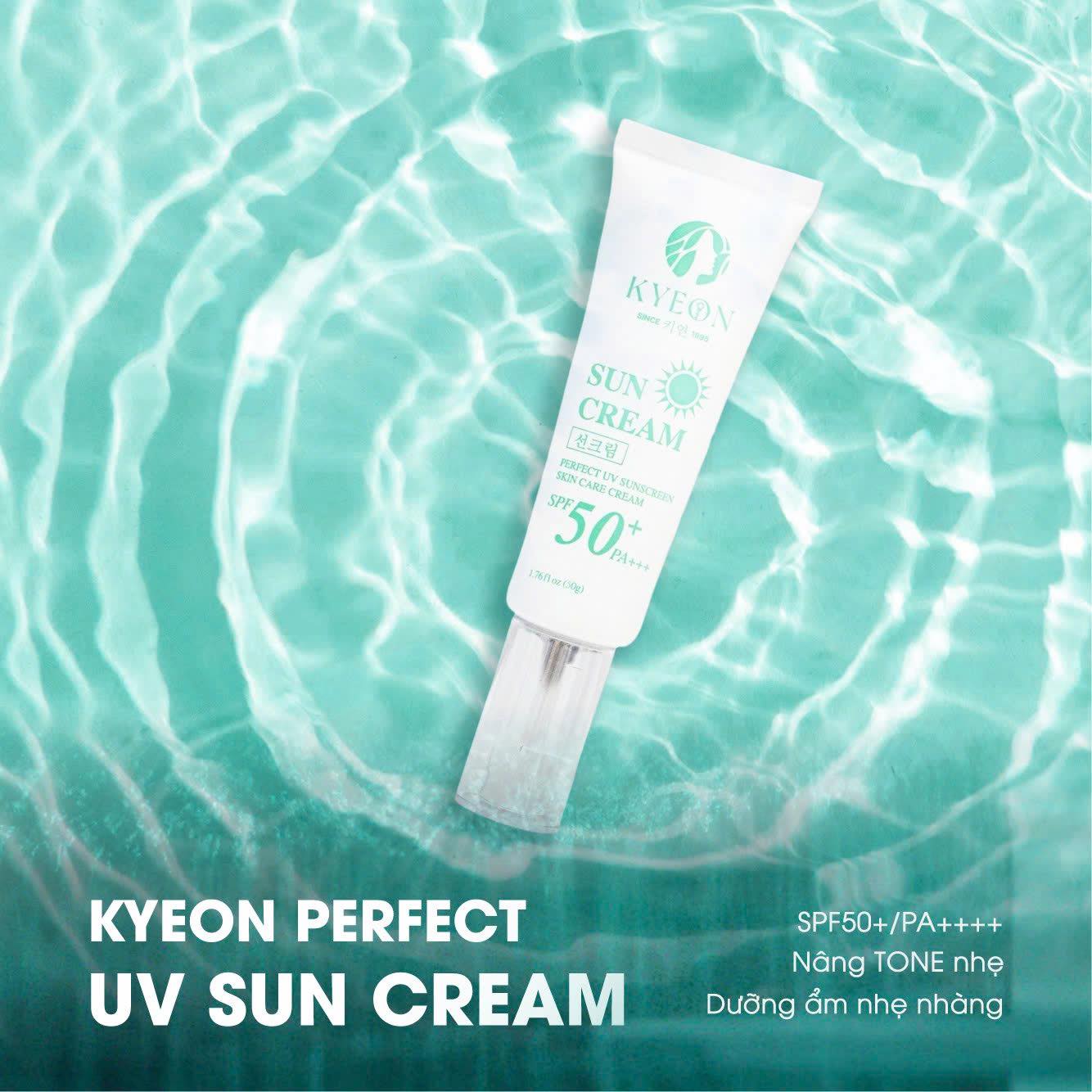 Bộ 3 sản phẩm mỹ phẩm KYEON – Giải pháp dưỡng da toàn diện cho làn da Việt 2 Kem chống nắng KYEON giúp làn da trắng sáng tự nhiên, không bóng dầu.