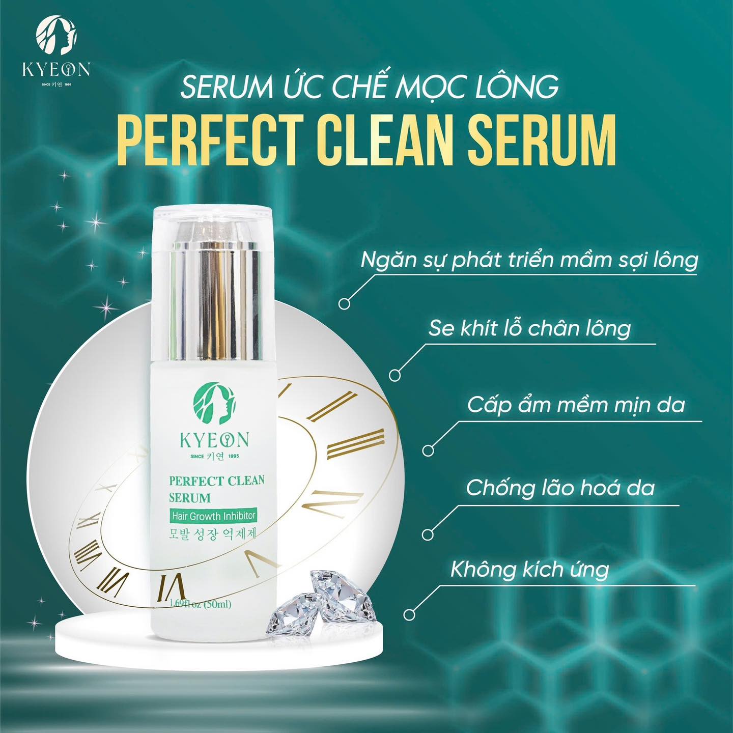 Serum ức chế mọc lông KYEON PERFECT CLEAN SERUM – Giải pháp làm đẹp mượt mà cho làn da nhạy cảm 2 Serum KYEON – trợ thủ đắc lực cho làn da sau wax hoặc cạo lông.