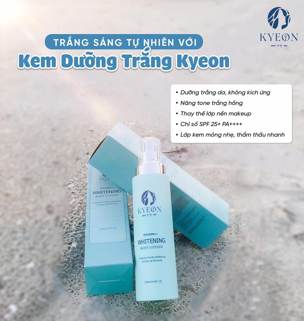 Kyeon Whitening Body Lotion – Bí quyết dưỡng trắng da hiệu quả, an toàn cho phái đẹp 1 Kyeon Whitening Body Lotion còn cung cấp x10 lần Collagen giúp làn da của chị em luôn luôn căng bóng mịn màng.